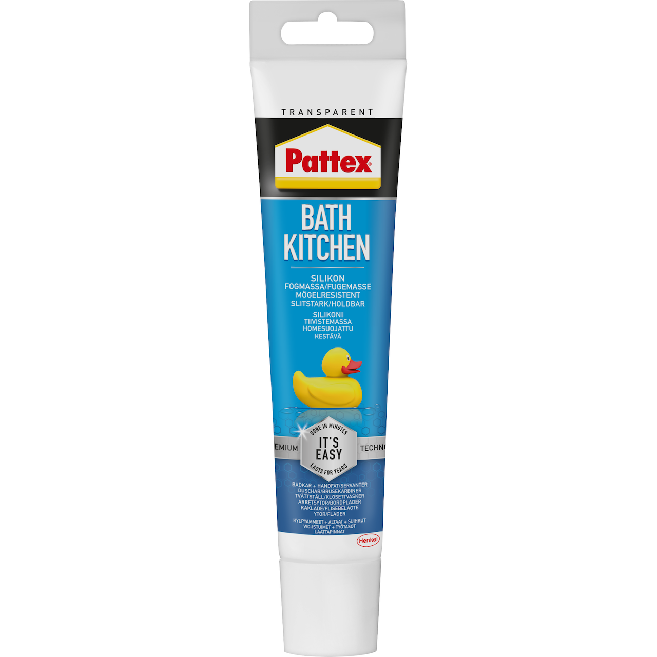 PATTEX SILIKONFUGE BAD & KJØKKEN TRANSPARENT 50ML