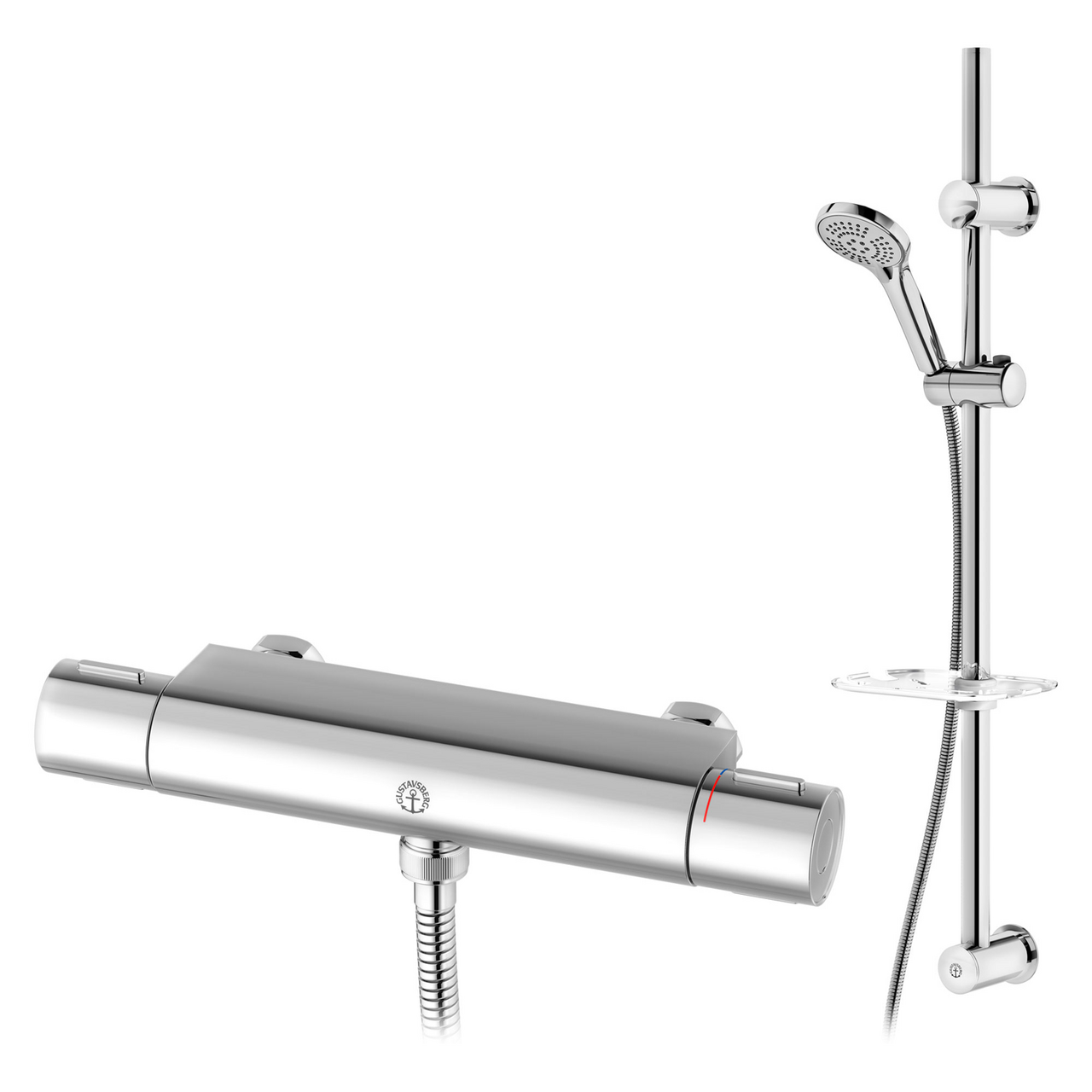 GUSTAVSBERG NAUTIC 2.1 DUSJPAKKE DUSJSETT+DUSJTERMOSTAT KROM