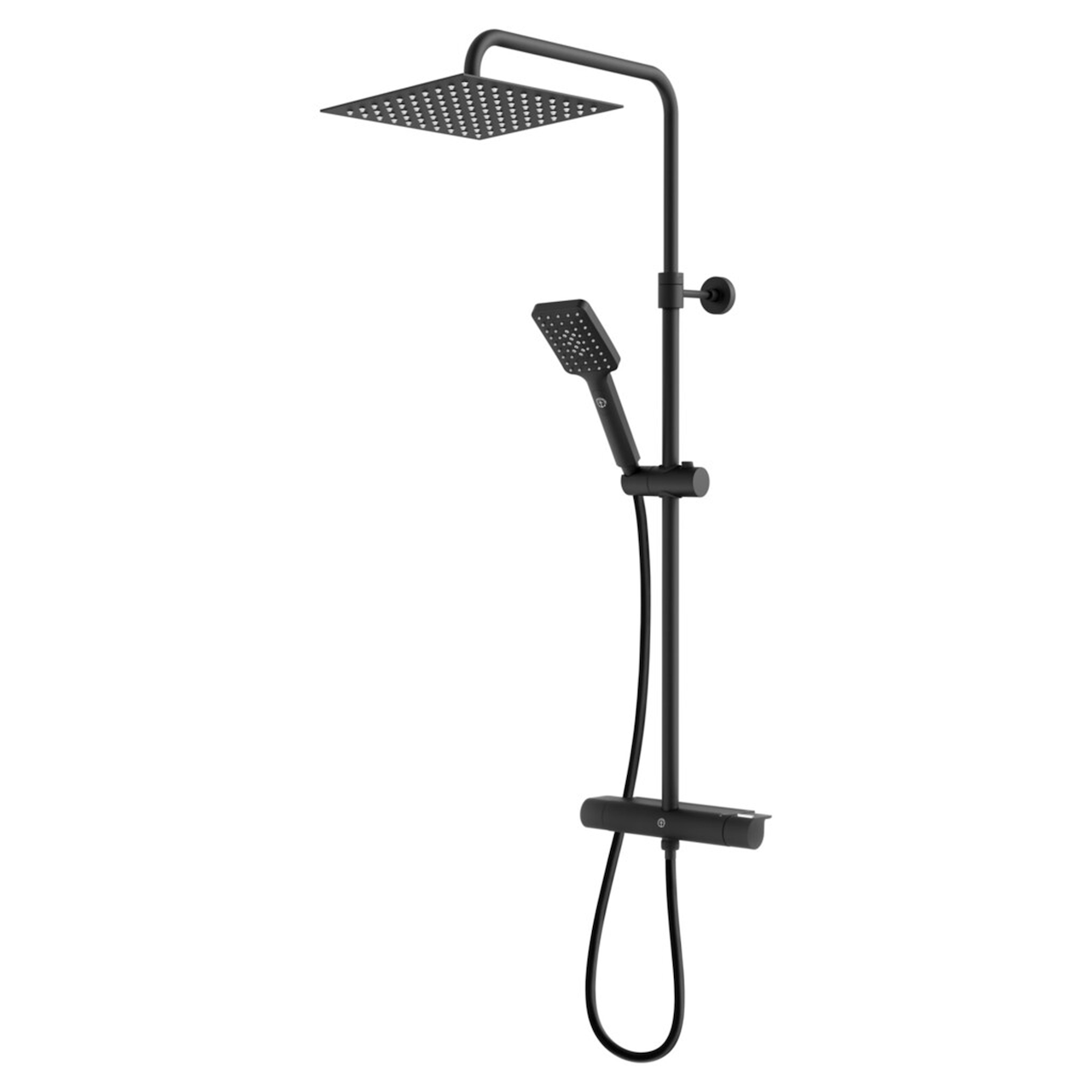 GUSTAVSBERG ESTETIC SQUARE DUSJSETT M/ DUSJTERMOSTAT MATT SORT