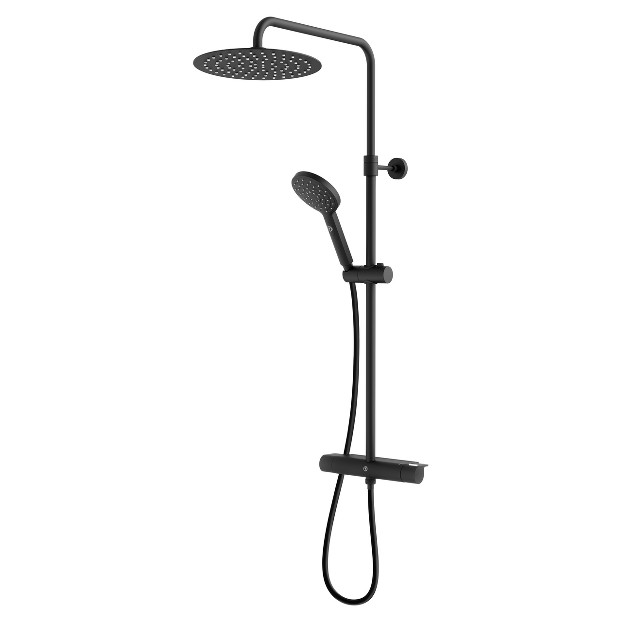 GUSTAVSBERG ESTETIC ROUND DUSJSETT M/TERMOSTAT MATT SORT