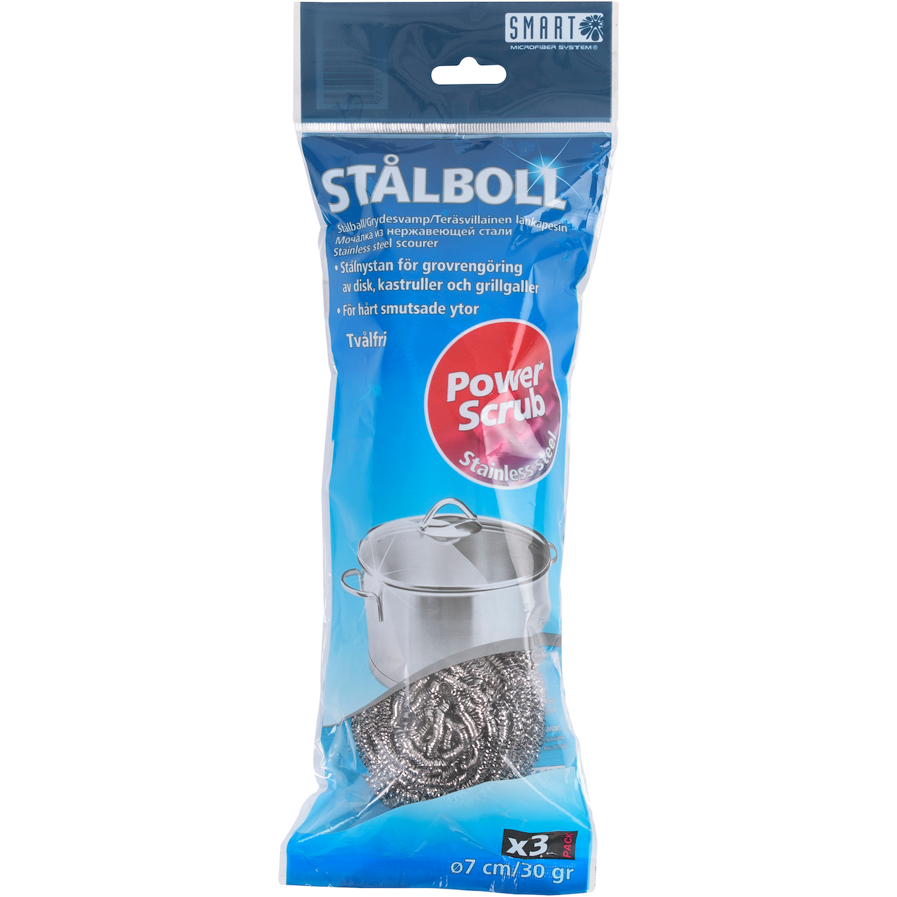 SMART MICROFIBER STÅLSKRUBB 3-PK