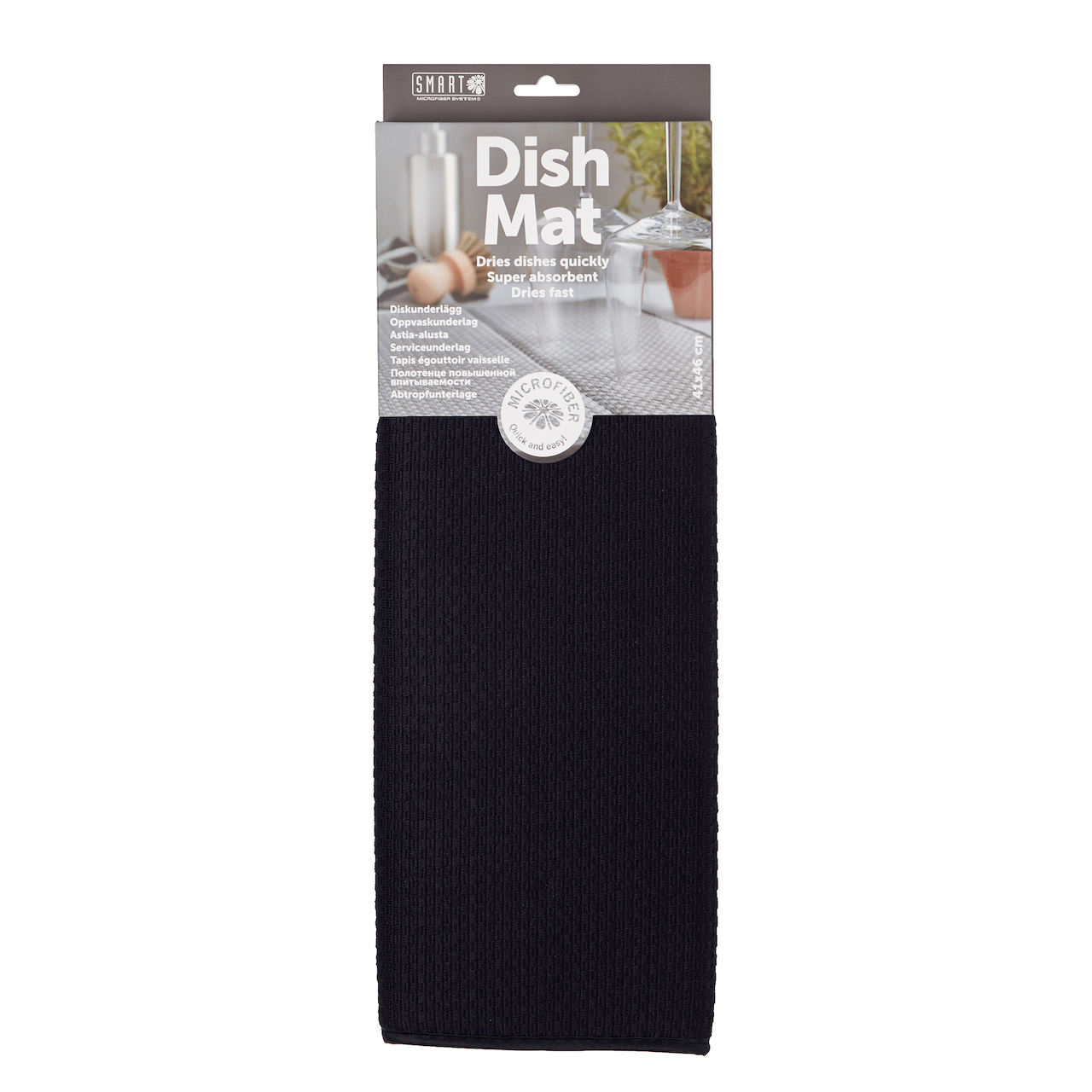 SMART MICROFIBER OPPVASKUNDERLAG SORT