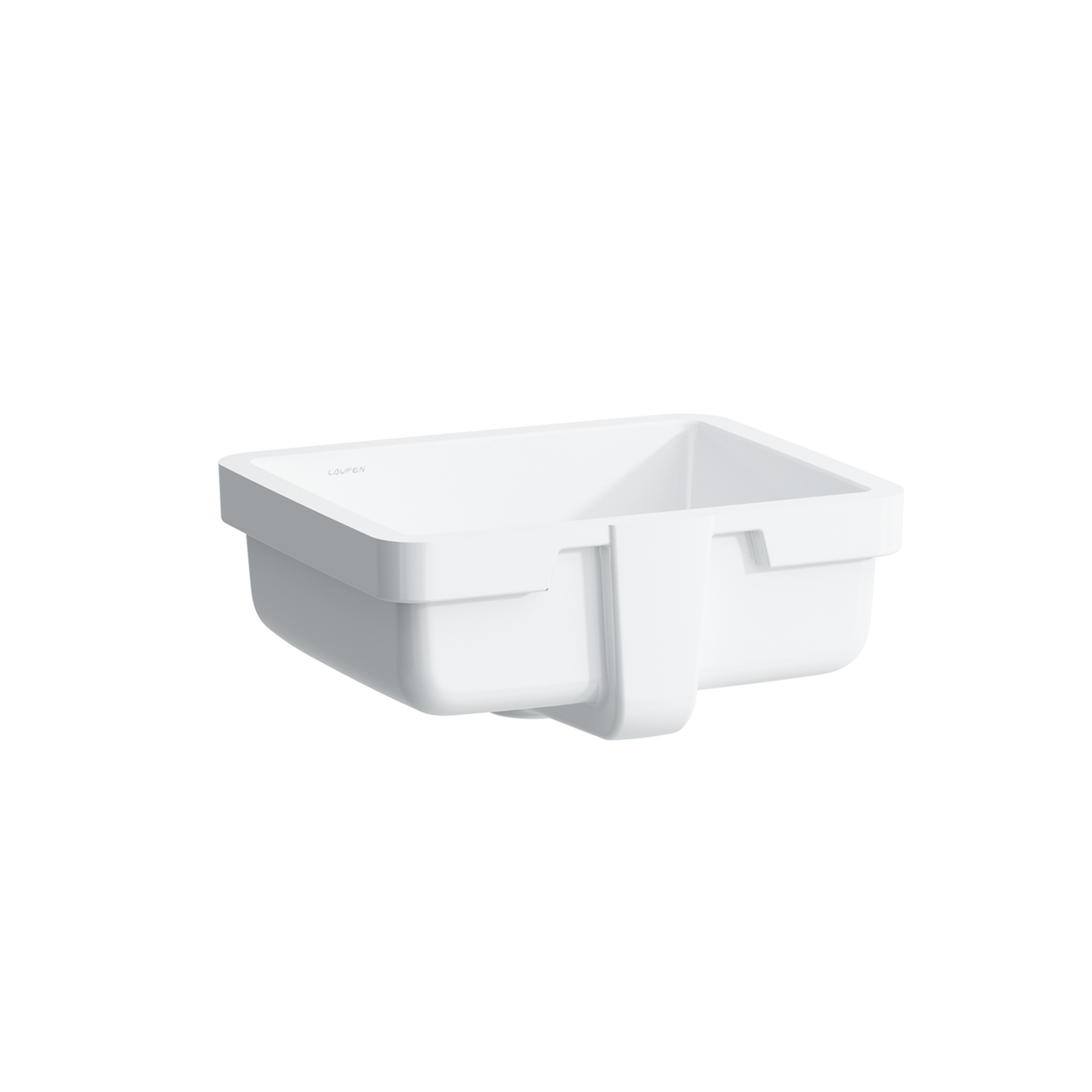 LAUFEN LIVING CITY UNDERLIMT SERVANT 40X35,5 CM M/GLASERT UTSIDE SLIPT HVIT