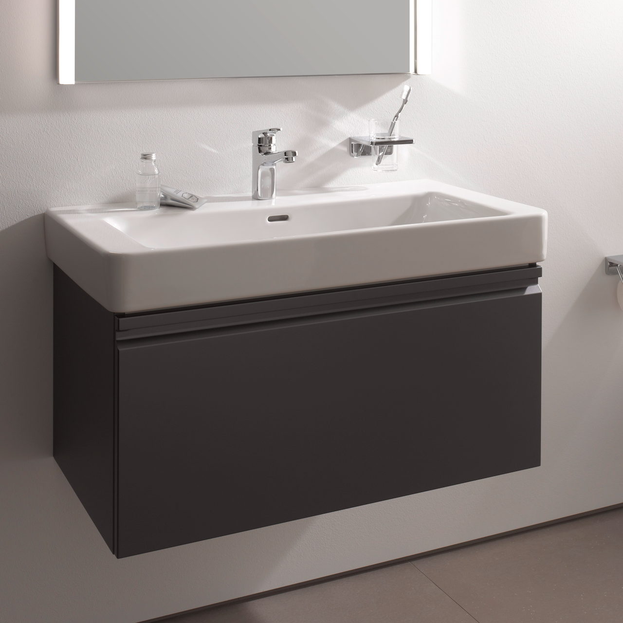 LAUFEN PRO S SERVANTSKAP 81 CM 1 SKUFF GRAFITTGRÅ