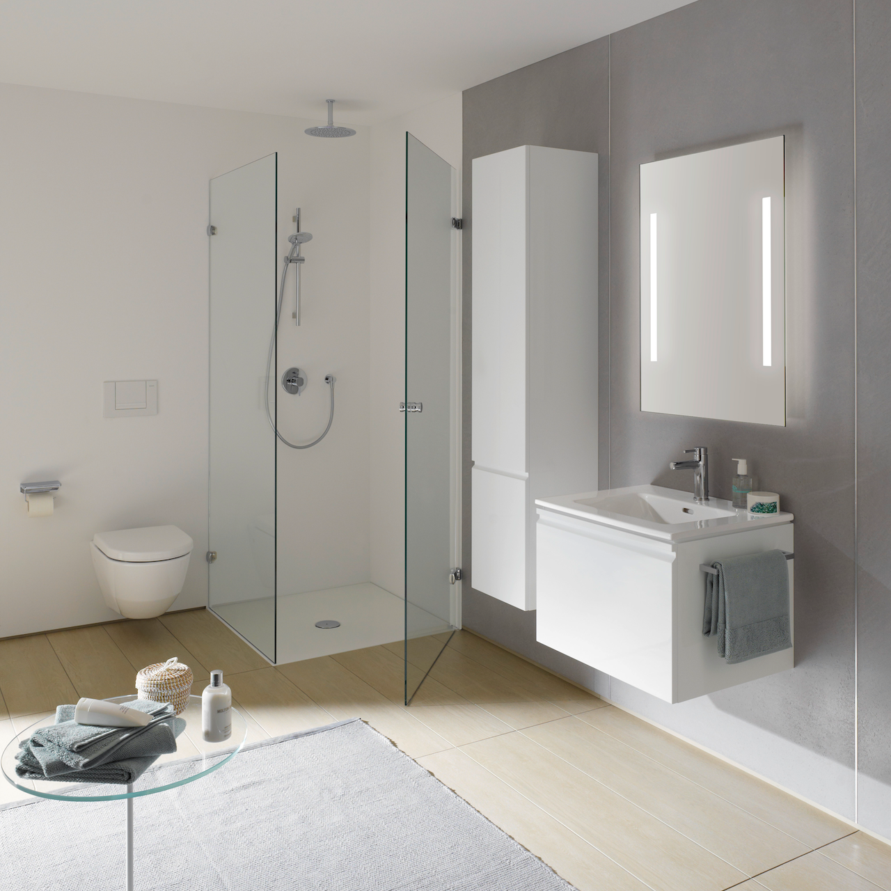 LAUFEN PRO S SERVANTSKAP 81 CM 1 SKUFF & 1 INNVENDIG SKUFF HVIT MATT