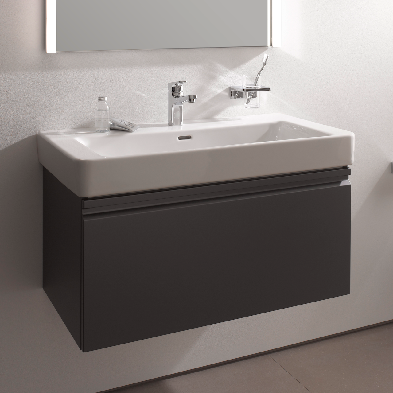 LAUFEN PRO S SERVANTSKAP 101 CM 1 SKUFF & 1 INNVENDIG SKUFF GRAFITTGRÅ
