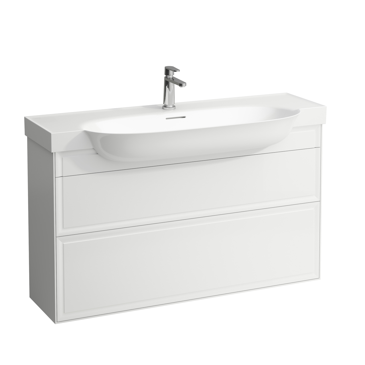 LAUFEN NEW CLASSIC SERVANTSKAP 120 CM 2 SKUFFER HVIT HØYGLANS