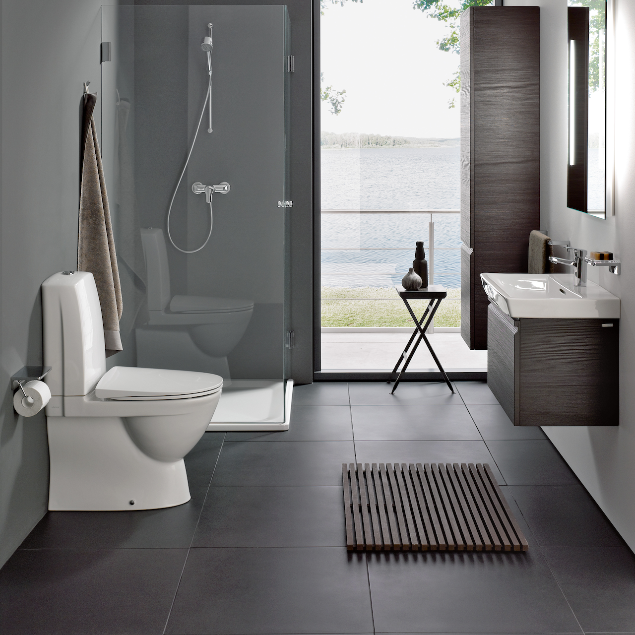 LAUFEN PRO N TOALETT BACK TO WALL RIMLESS 4,5/3L SKJULT S/P-LÅS LCC HVIT