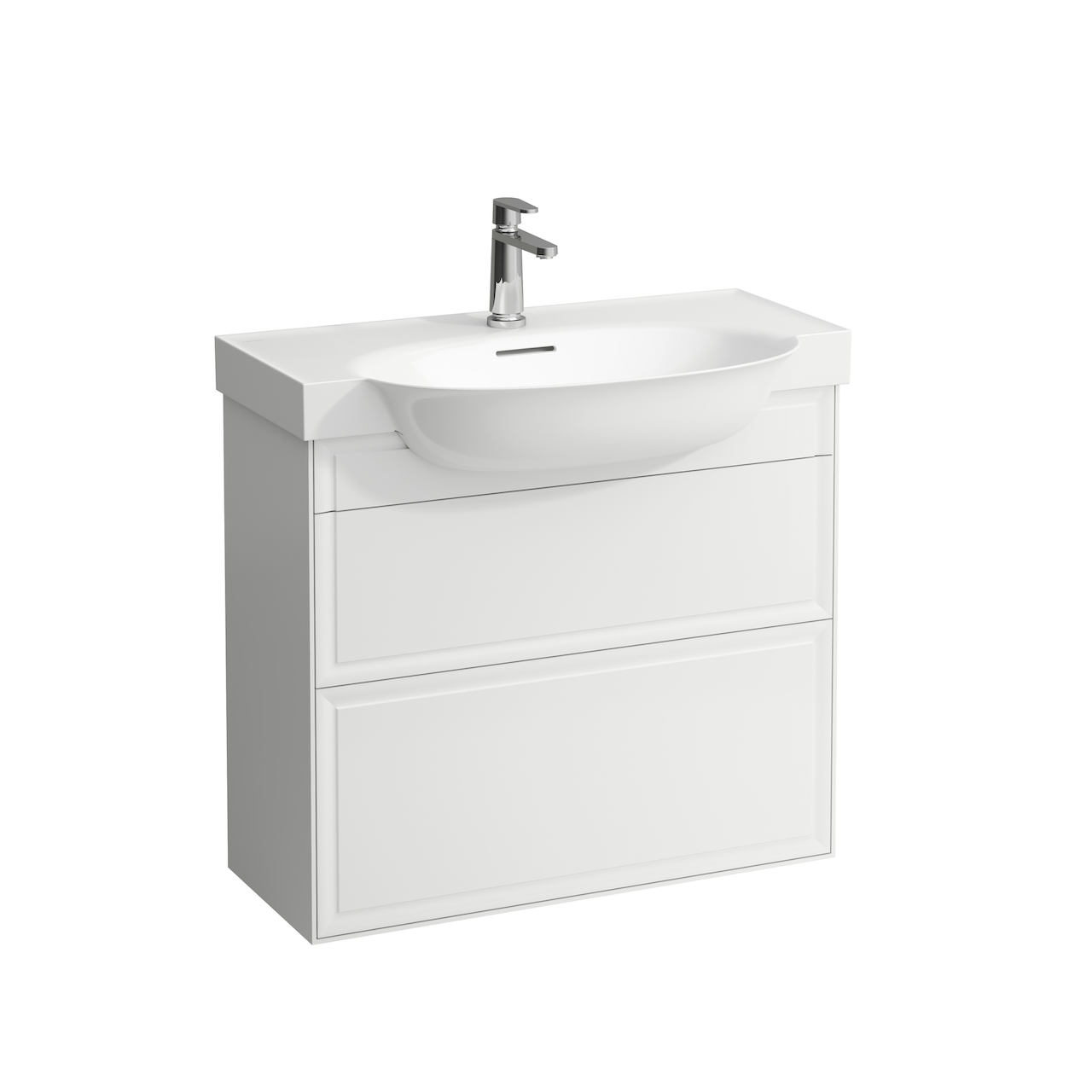 LAUFEN NEW CLASSIC SERVANTSKAP 80 CM 2 SKUFFER HVIT MATT