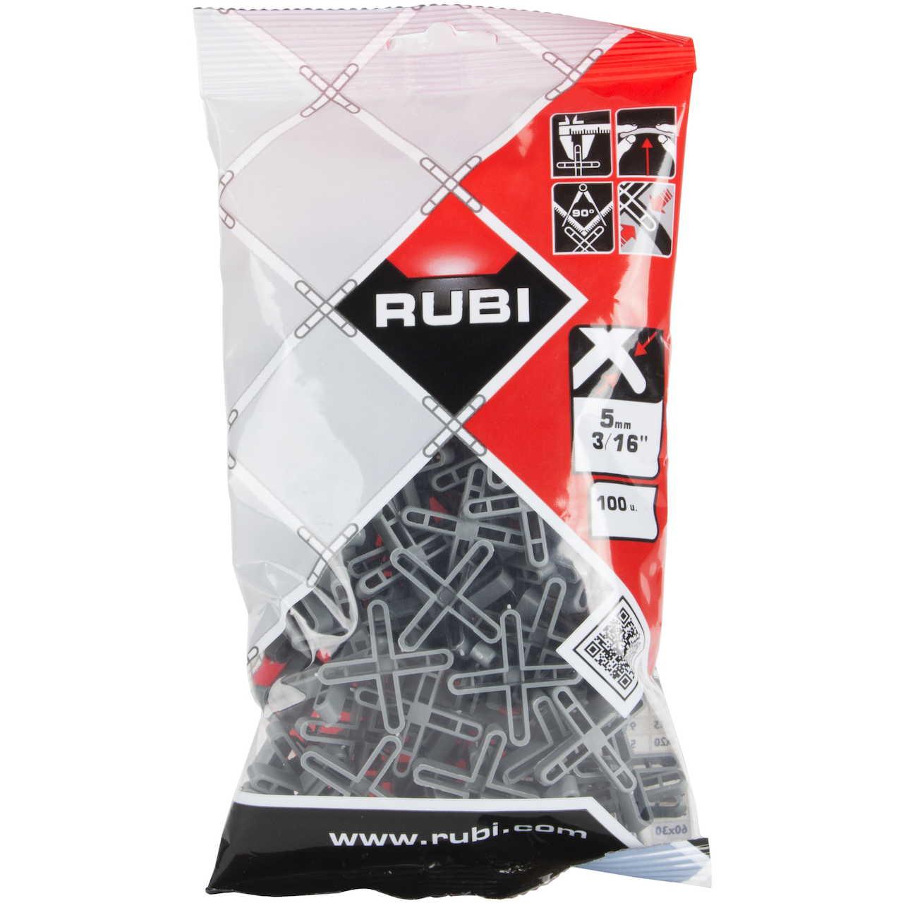 RUBI FLISEKRYSS 5MM 100 STK.