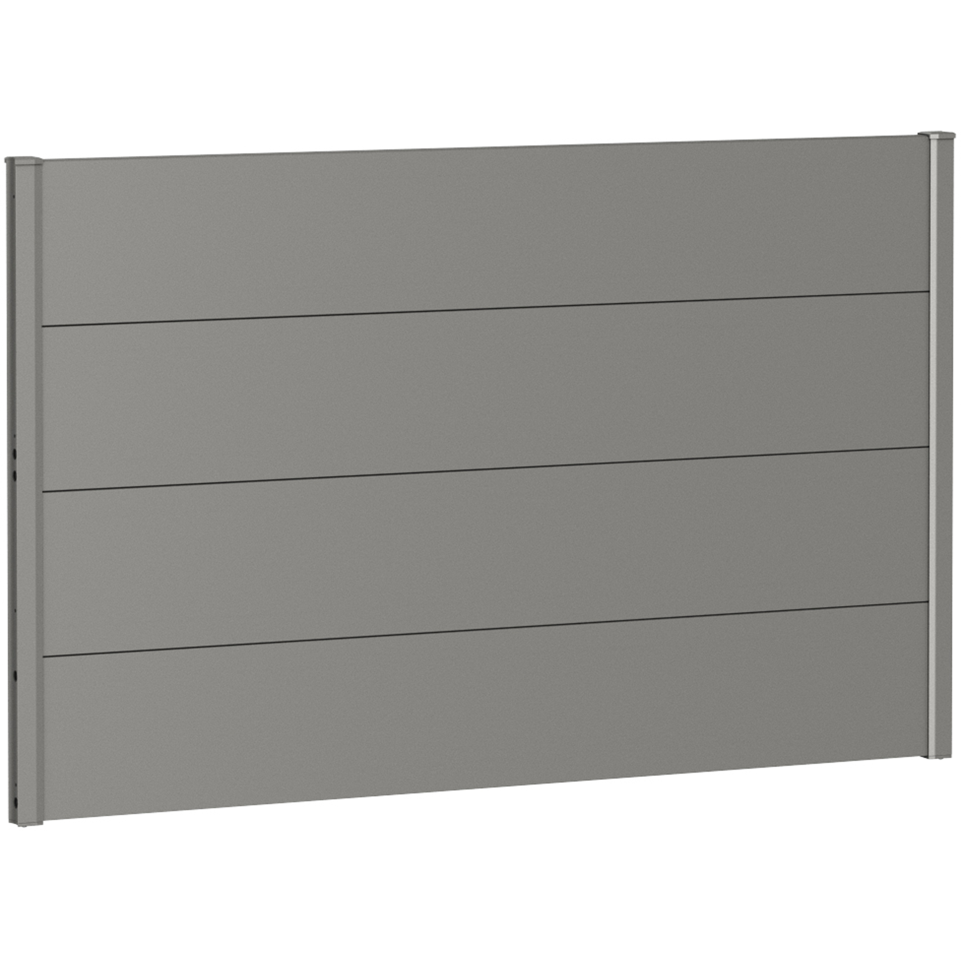 BIOHORT VEGGPANEL FOR LEVEGG UTEN AKRYLGLASS 150X90 KVARTSGRÅ METALLIC