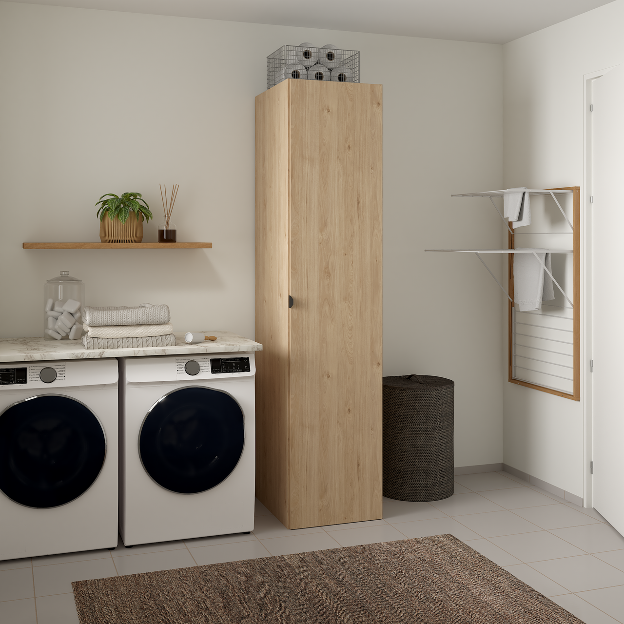 LIND NEST GARDEROBESKAP 50X220X60CM EIK